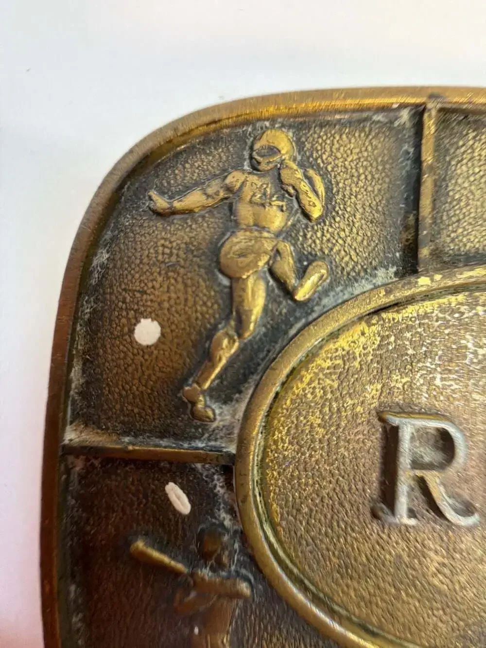 Vintage‎ 1977 The Kinney Co Personalised RON Multi-Sport Brass Belt Buckle